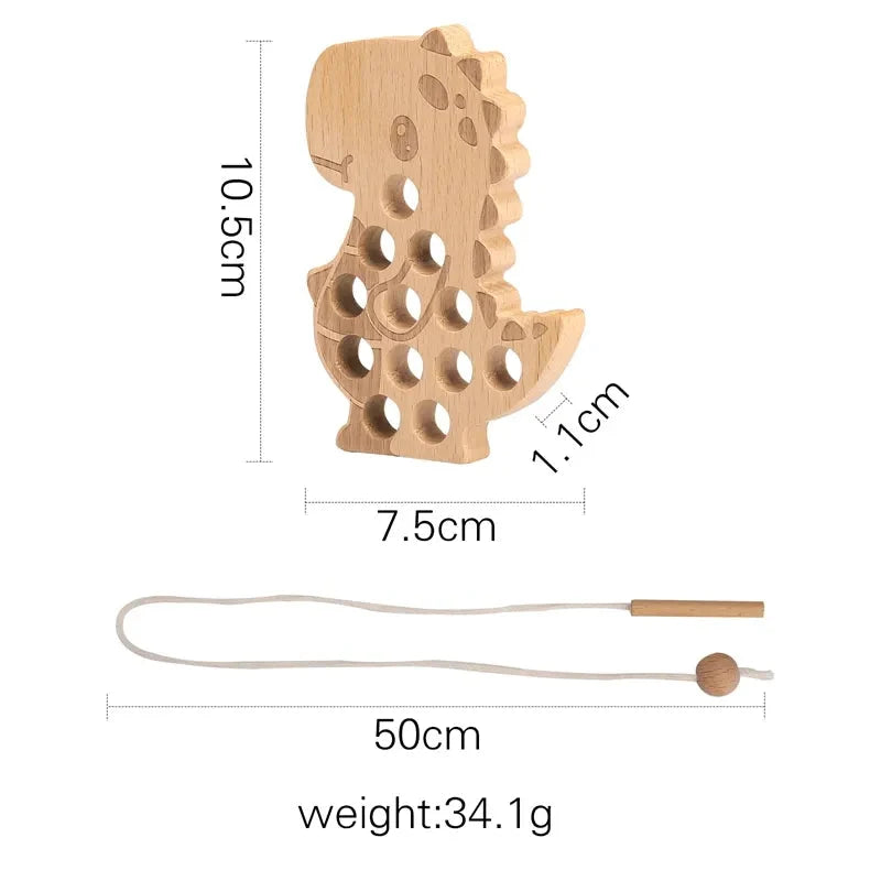 Montessori Wooden Threading Toy