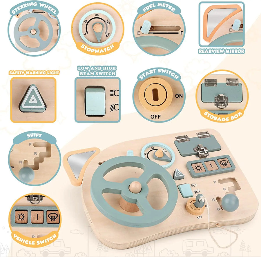 Montessori Steering Wheel Busy Board