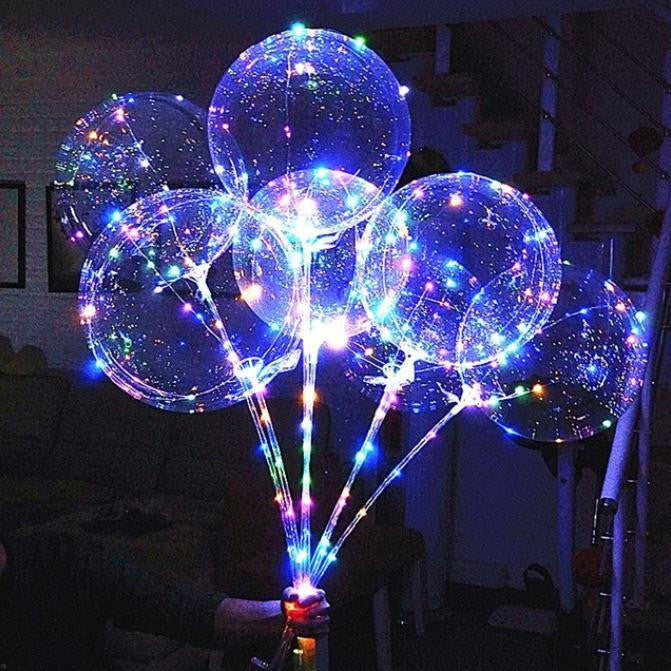 LED Balloon Transparent with Multi-Color Light String - view 5