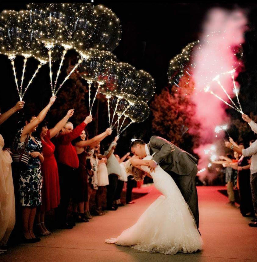 LED Balloon Transparent with Multi-Color Light String - view 3