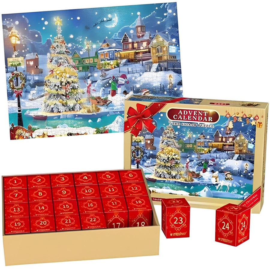 Advent Calendar Puzzle 1008 Pieces with Christmas Village Scene - view 5
