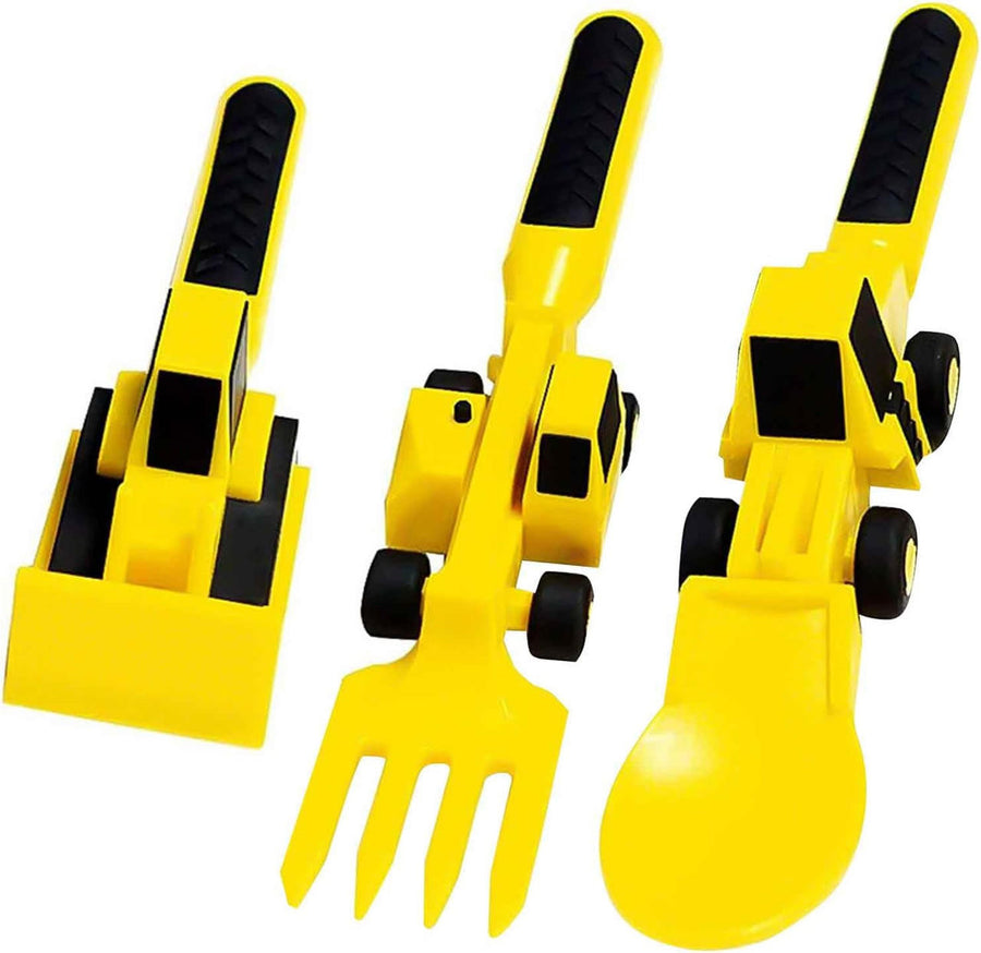 Construction Vehicle Cutlery Set with Plate for Kids - view 4