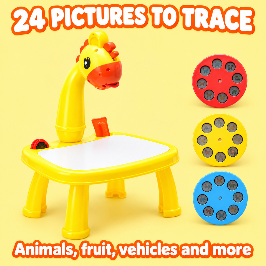 Drawing projector with picture discs, 24 pictures to trace