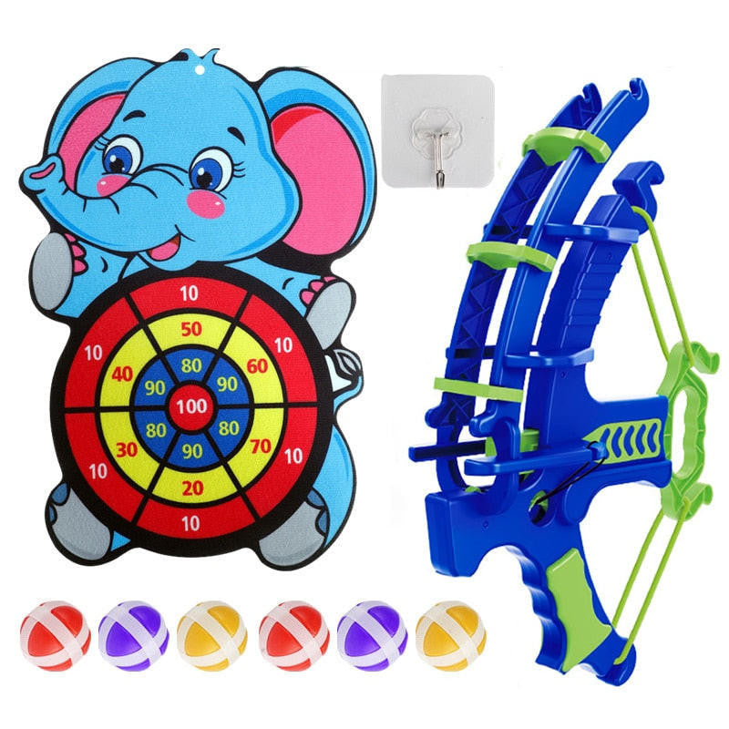 Sticky Ball Dart Set with Dinosaur Target and Bow - view 5