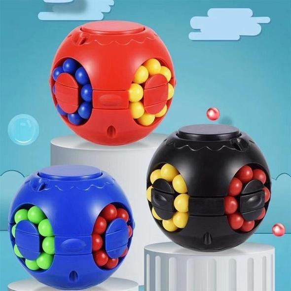 Fidget Puzzle Ball with Rotating Colored Beads - view 2