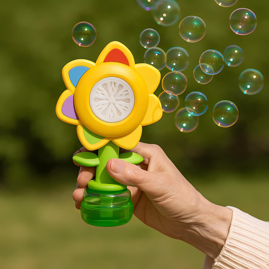 Bubble Machine Toy Flower Design with Automatic Rotation - view 5