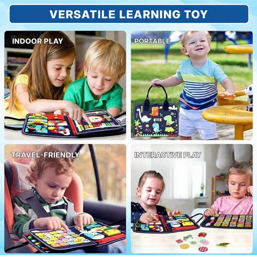 Montessori Busy Board with Multiple Learning Activities - view 3