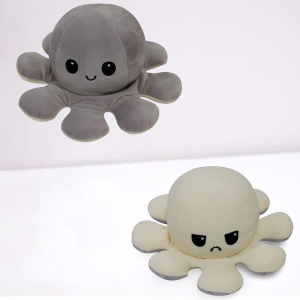 Reversible Octopus Plush with Dual Mood Faces - view 4
