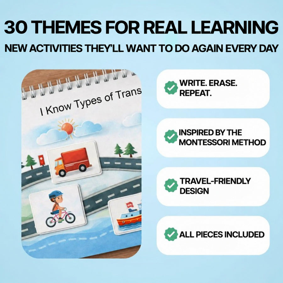 Reusable Preschool Activity Book with 30 Educational Themes - view 5