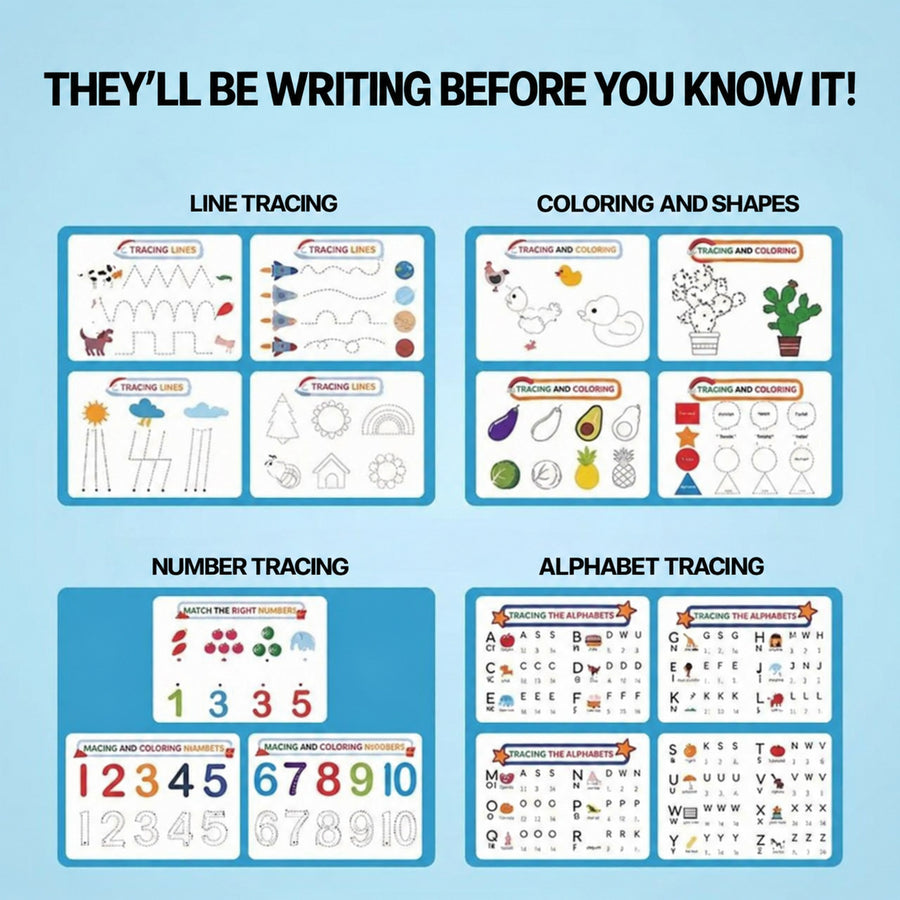 Reusable Preschool Activity Book with 30 Educational Themes - view 2