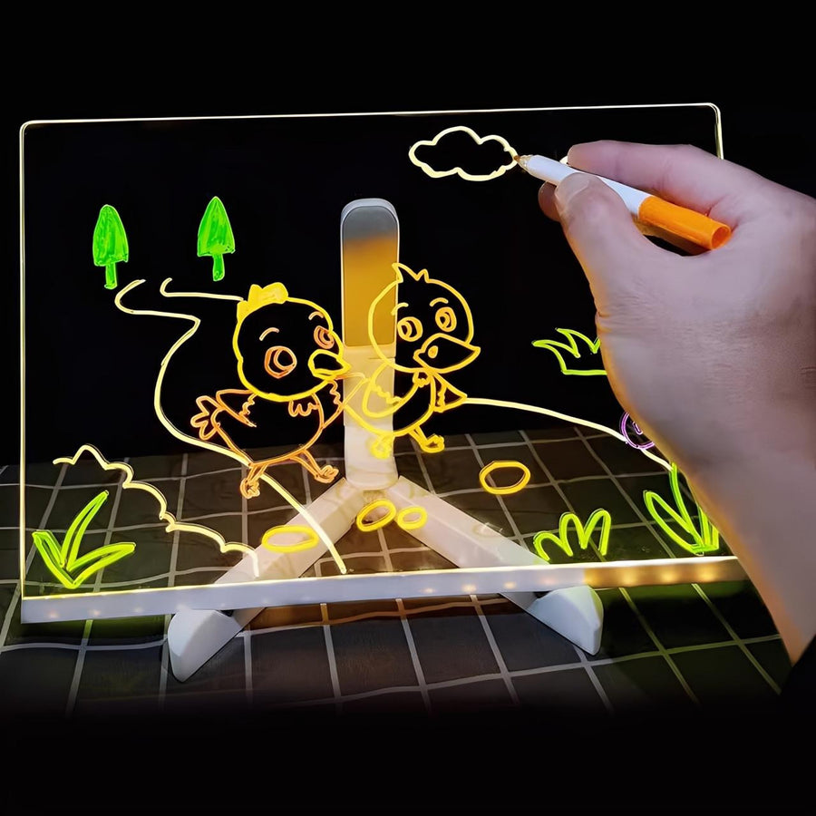 Light Drawing Board with Neon LED Glow Effect - view 3