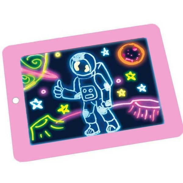 Light-Up Drawing Tablet with 8 Color Effects and Reusable Screen - view 4