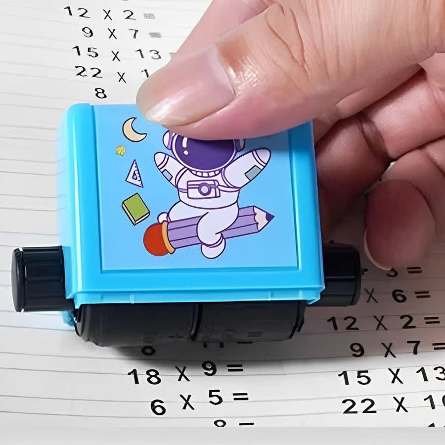 Math Stamp Roller with Rotating Exercises for Kids - view 3