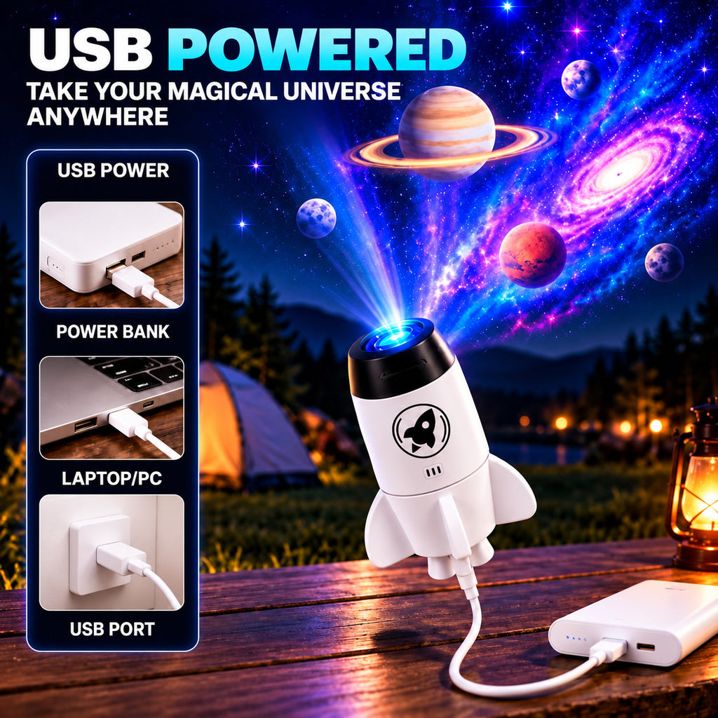 5D Holographic Projector with Galaxy and Ocean Scenes - view 4