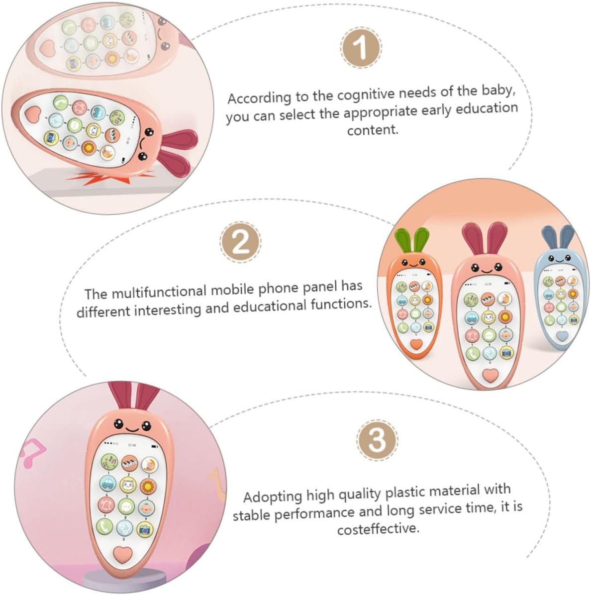 Montessori Simulated Biting Mobile Phone