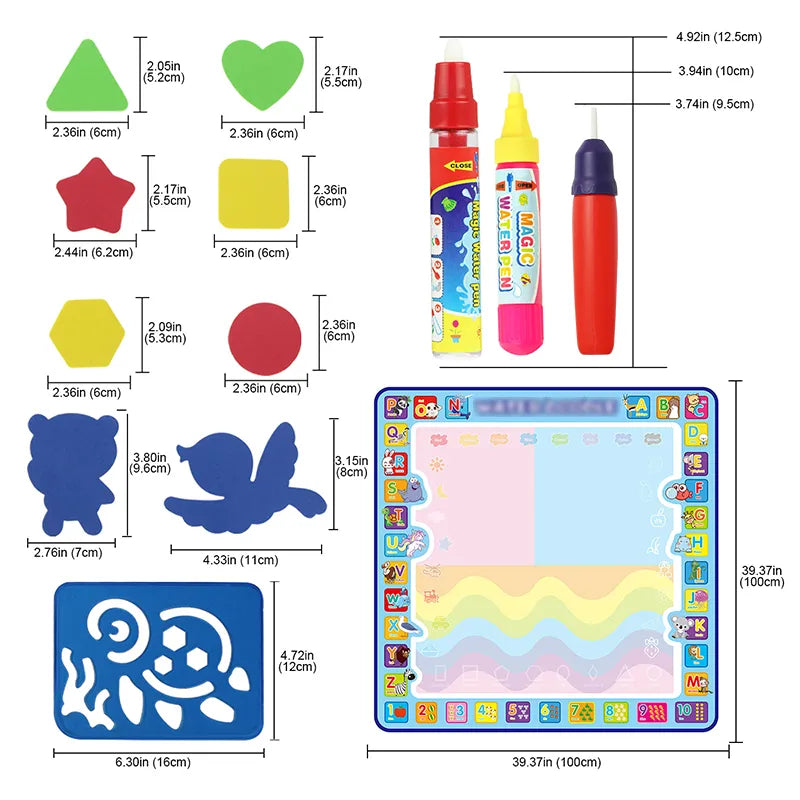 Montessori Water Drawing Doodle Mat