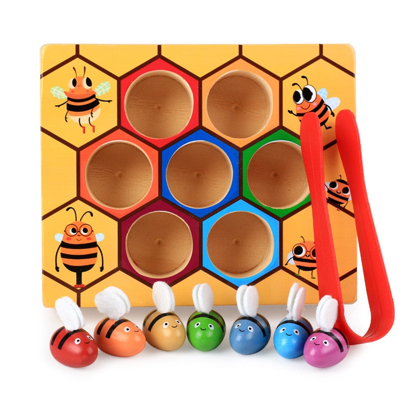 Montessori Bee Wooden Sorting Game