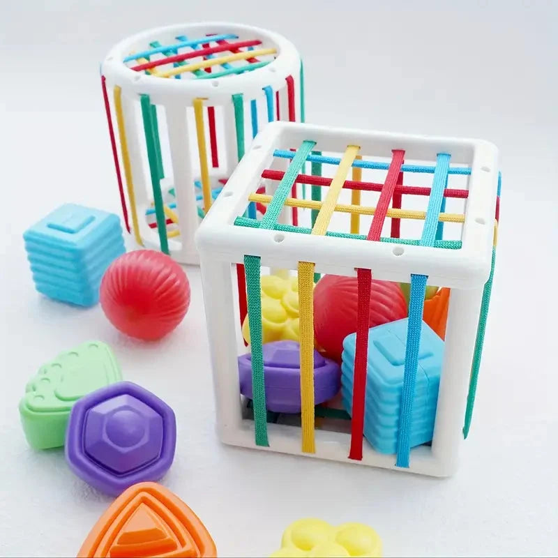 Montessori Colorful Shape Blocks Sorting Game