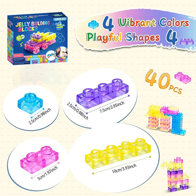 Jelly Blocks squishy building set for kids