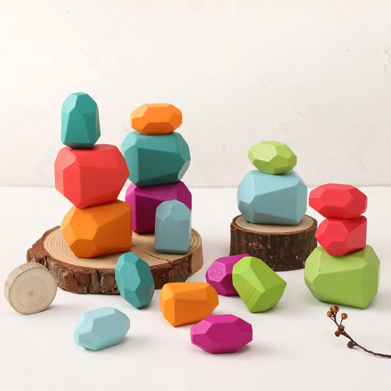 Montessori DIY Wooden Stacking Stones