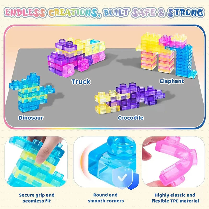 Jelly Blocks squishy building set for kids