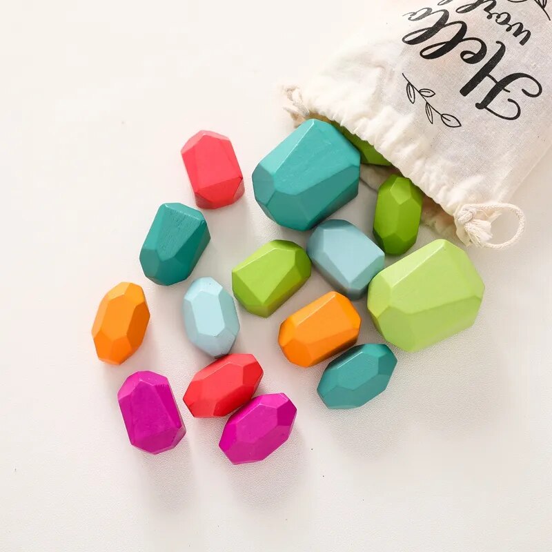 Montessori DIY Wooden Stacking Stones