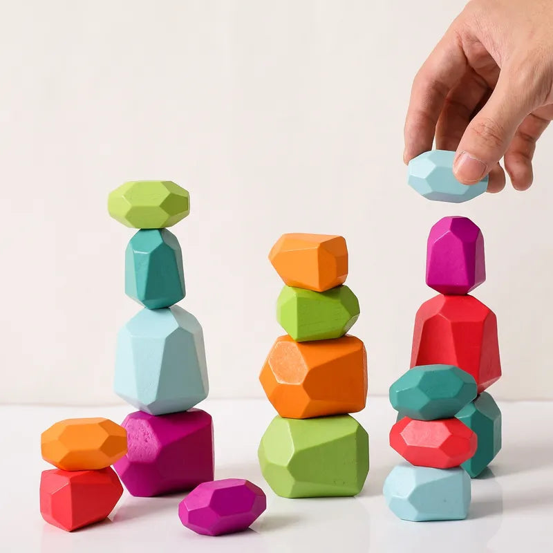 Montessori DIY Wooden Stacking Stones