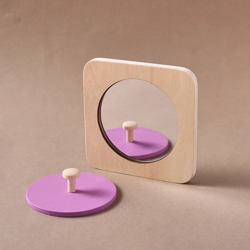 Montessori Wooden Peekaboo Mirror
