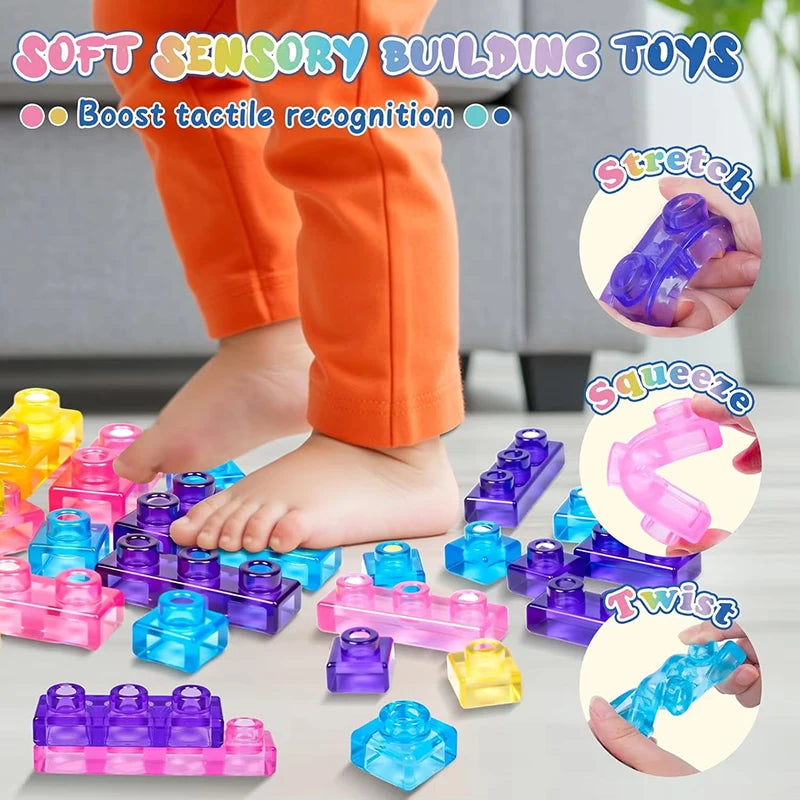Jelly Blocks squishy building set for kids