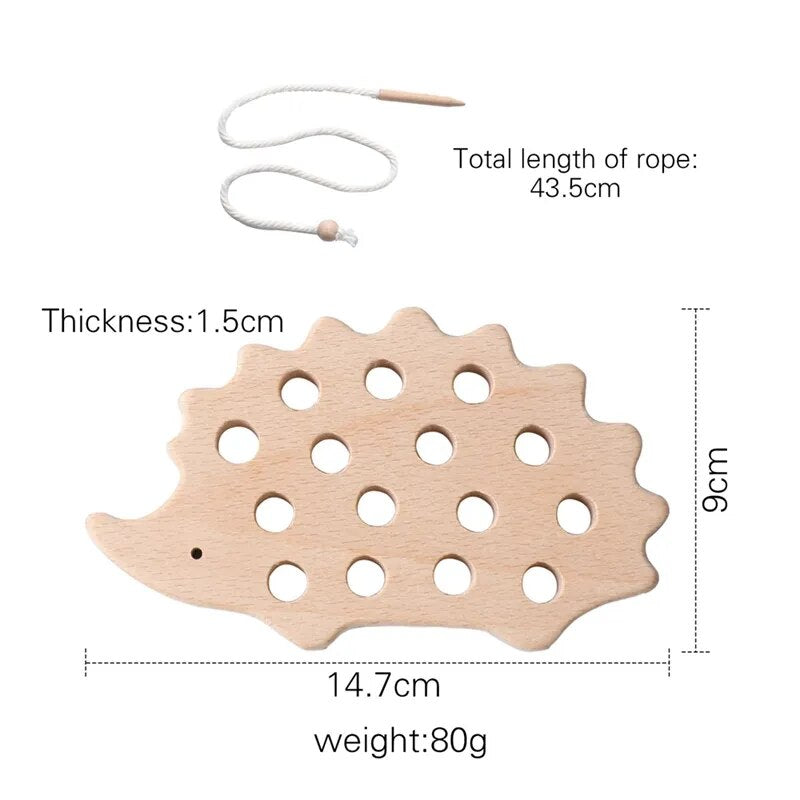Montessori Wooden Threading Toy