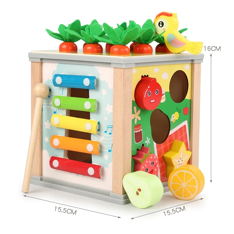 Montessori Wooden  Multifunction Beaded Treasure Box