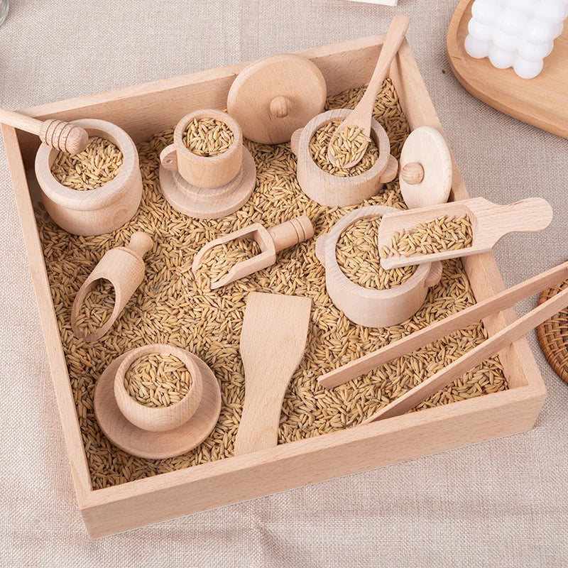 Montessori Sensory Simulated Kitchen Pretend Play Set