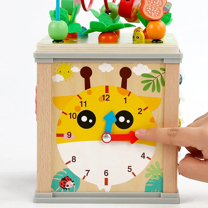 Montessori Wooden  Multifunction Beaded Treasure Box