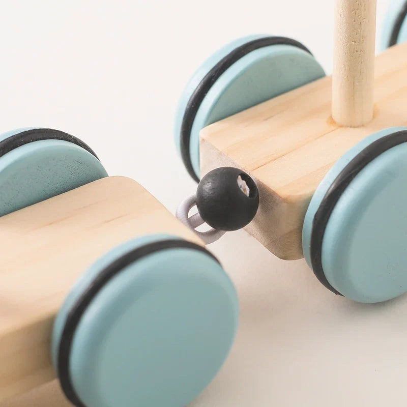 Montessori Wooden Baby Dragging Car