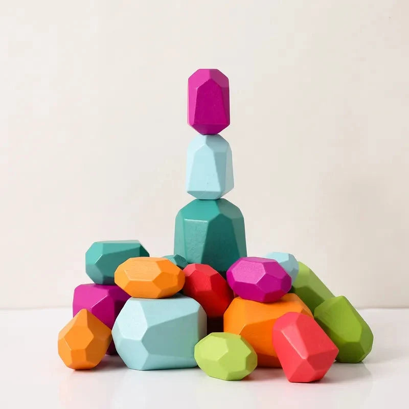 Montessori DIY Wooden Stacking Stones