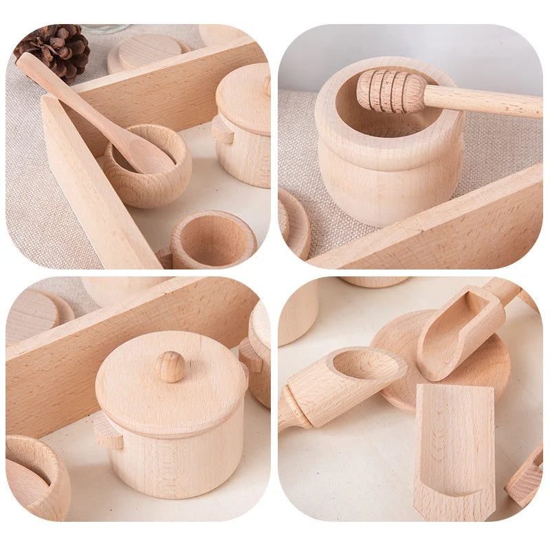Montessori Sensory Simulated Kitchen Pretend Play Set