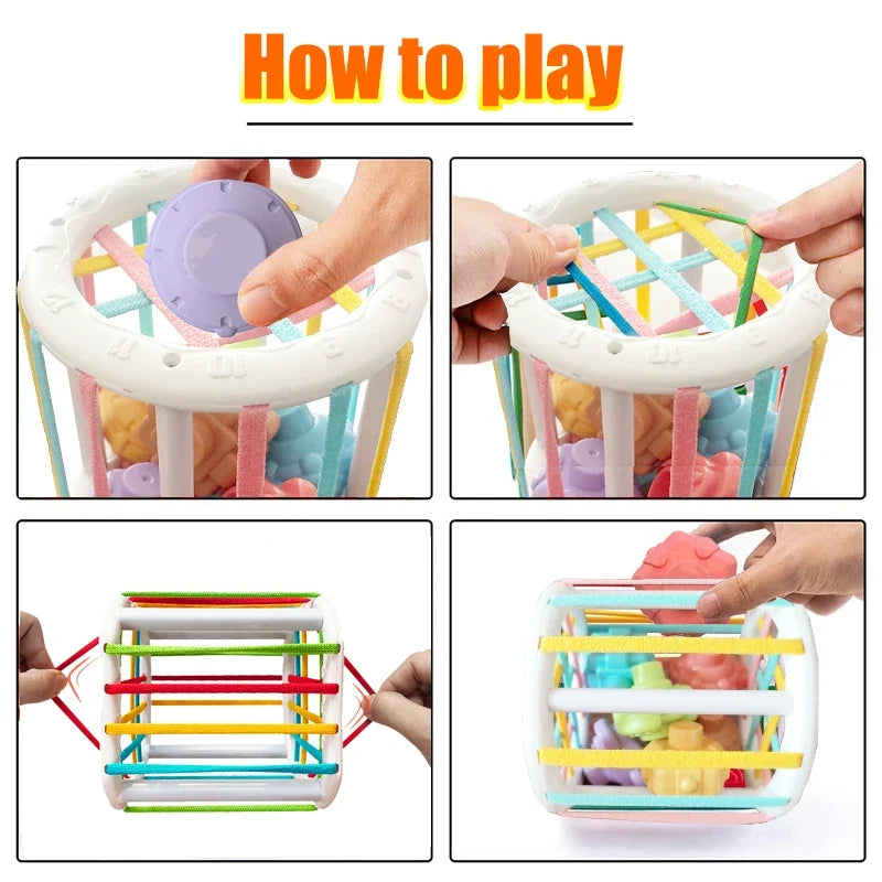 Montessori Colorful Shape Blocks Sorting Game
