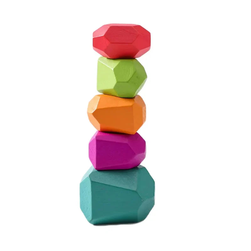 Montessori DIY Wooden Stacking Stones