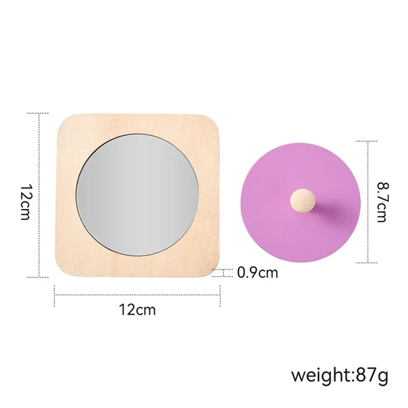 Montessori Wooden Peekaboo Mirror