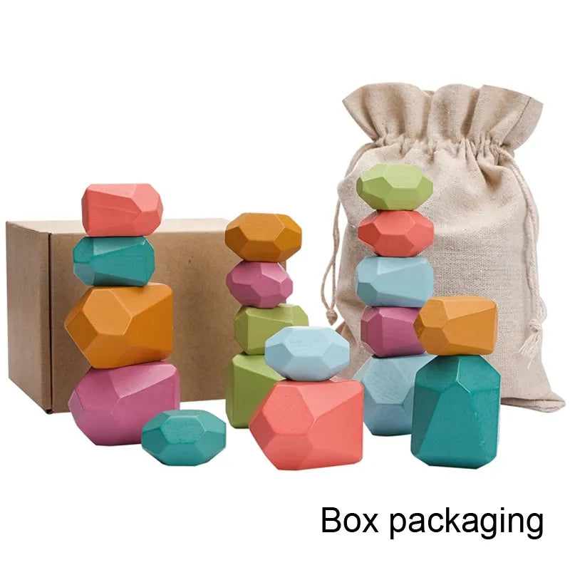 Montessori DIY Wooden Stacking Stones