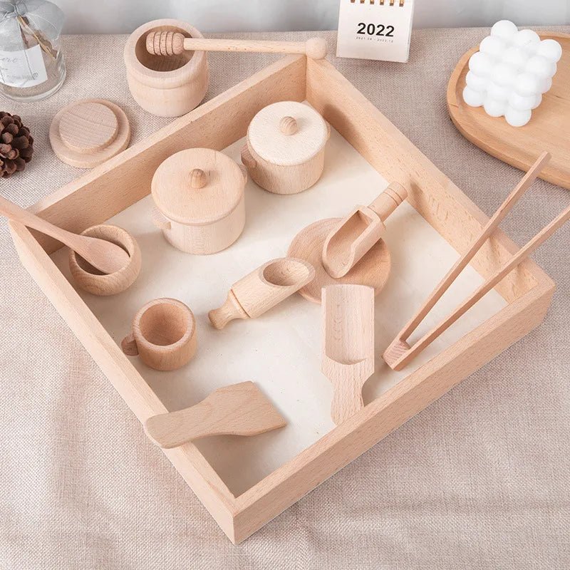 Montessori Sensory Simulated Kitchen Pretend Play Set
