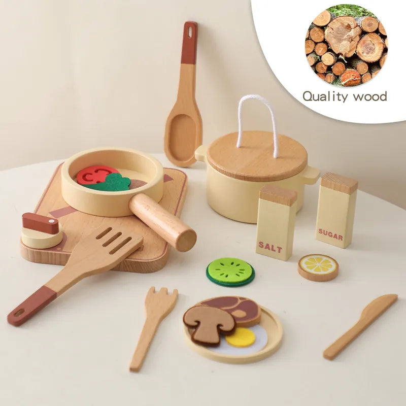 Montessori Wooden Kitchen Playset