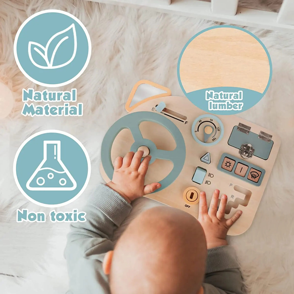 Montessori Steering Wheel Busy Board