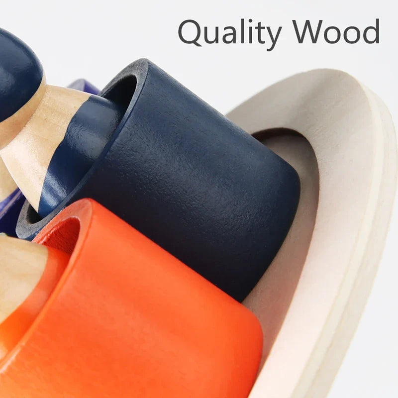 Montessori Wooden Rainbow Puzzle Toy