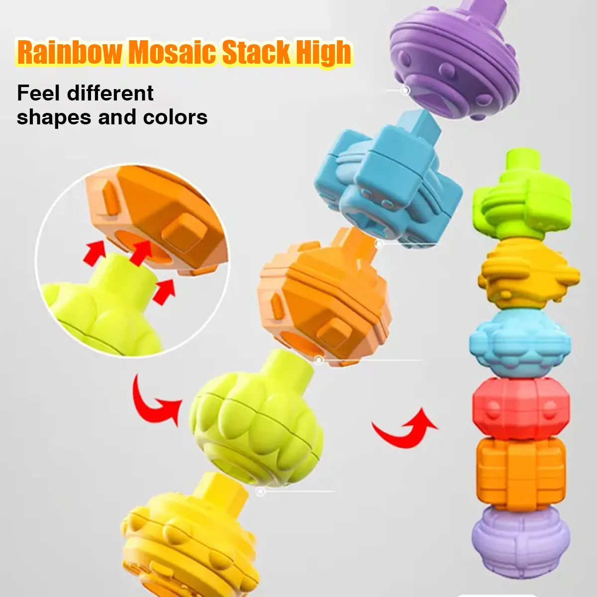 Montessori Colorful Shape Blocks Sorting Game