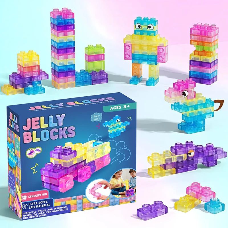 Jelly Blocks squishy building set for kids