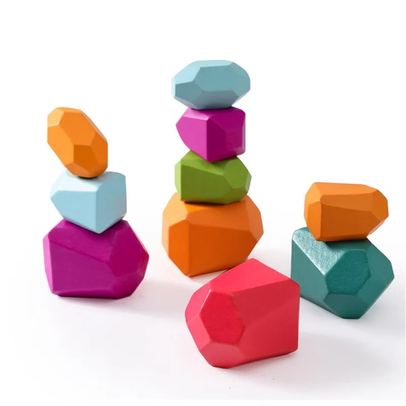Montessori DIY Wooden Stacking Stones