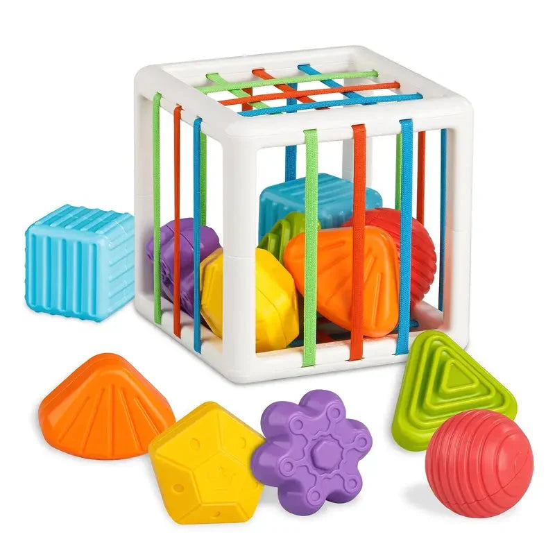 Montessori Colorful Shape Blocks Sorting Game