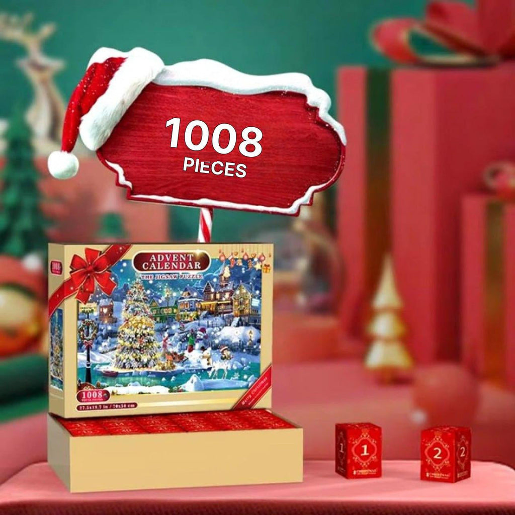 Advent Calendar Puzzle 1008 Pieces with Christmas Village Scene - view 2