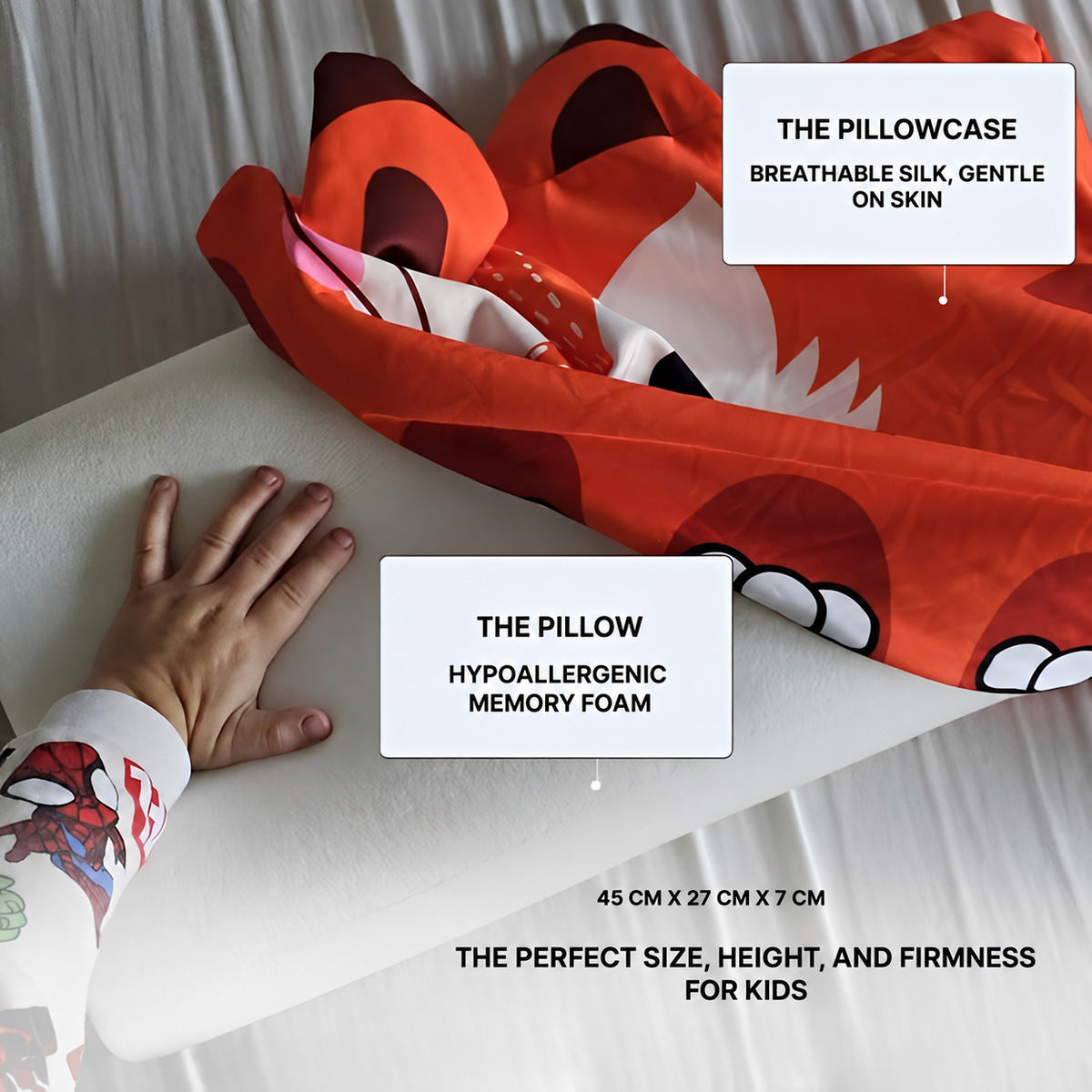 Animal Pillow for Kids with 3D Ears and Tail - view 5